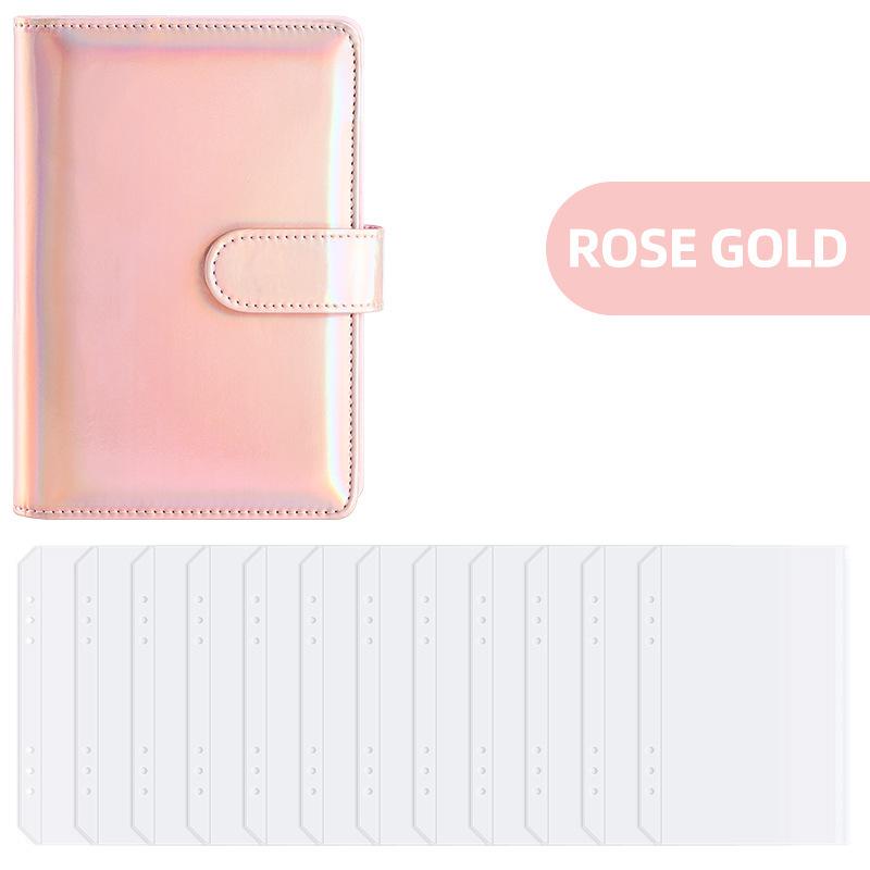 Colorful A6 PU Leather Macaron Budget & Account Book - Multi-functional Cash Diary & Storage Planner