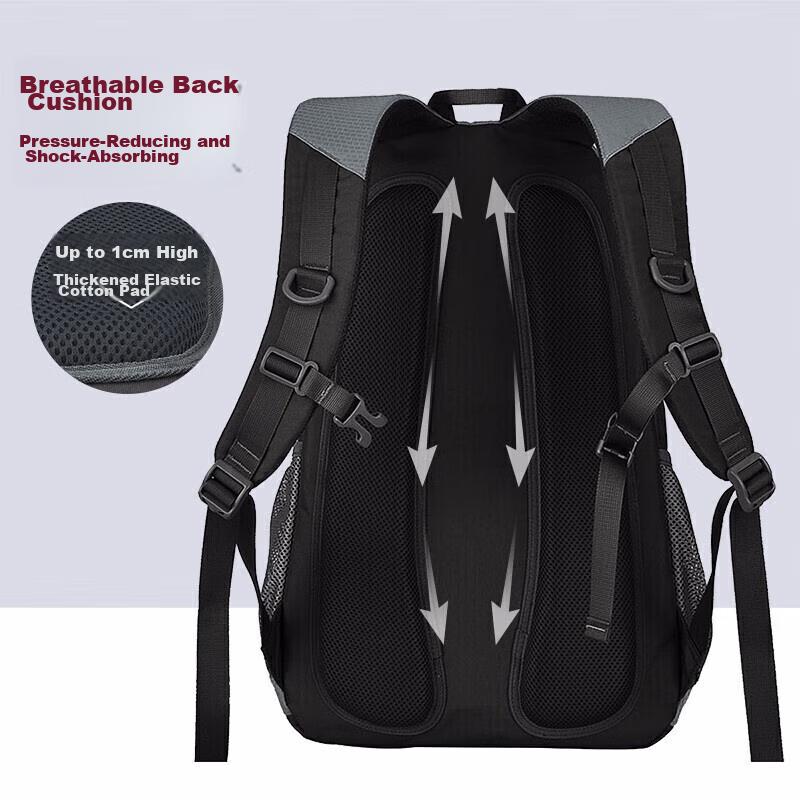 Mixi Lightweight Casual Sports Backpack for Women, Large Capacity Travel Backpack for Men, 14-Inch Laptop Bag for Men, Black And Gray, 1805