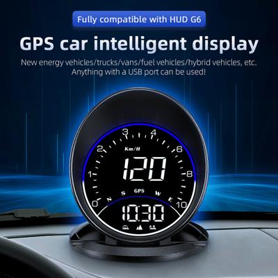 High Definition HUD Car for Head Up Display Overspeed Alarm Speedometer GPS HUD Digital Gauges Auto Fatigue Driving Remi