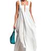 European and American cross-border Amazon Bohemian vacation style square collar cross neck long dress loose pendulum dress