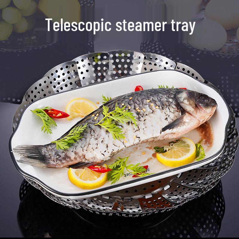 Stainless Steel Expandable Steamer Basket for Buns and Xiaolongbao