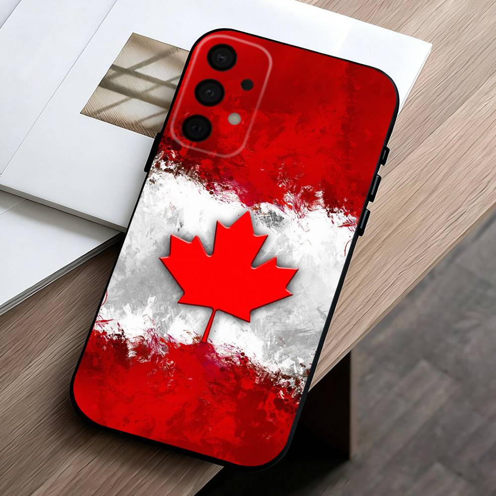 

C-Canadian flag Wallpaper Phone Case For Samsung Galaxy A73,A72,A71,A70,A53,A52,A51,Others Soft Black Cover Samsung a41