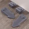 Heavy-Duty Plastic Door Stoppers for Bottom of Door On Floor - Stackable Adjustable Wedge Stabilizers, Polished Finish, Prevents Drafts & Energy Loss