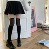 Slim Vertical Stripes Lolita Hot Girl Long Black Silk Knee High Socks Sexy High Women Socks