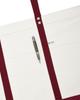 Anglan Around Canvas Big Tote Bag - Burgundy