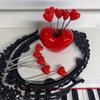 11-Piece Heart-Shaped Dessert Forks Set 10 Forks With Base Stainless Steel Fruit And Cake Forks Romantic Snack Picks