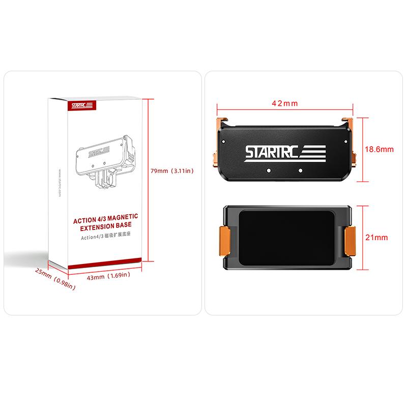 

Metal Magnetic Base For DJI OSMO 360 Foldable Quick Release Extension Bracket For DJI Action 4/3/5pro Camera Accessories