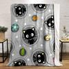 Black Cats and Polka Dot Pattern Patterned Flannel Blanket Perfect for the Bedroom Living Room, Sofa, or a Little Nap