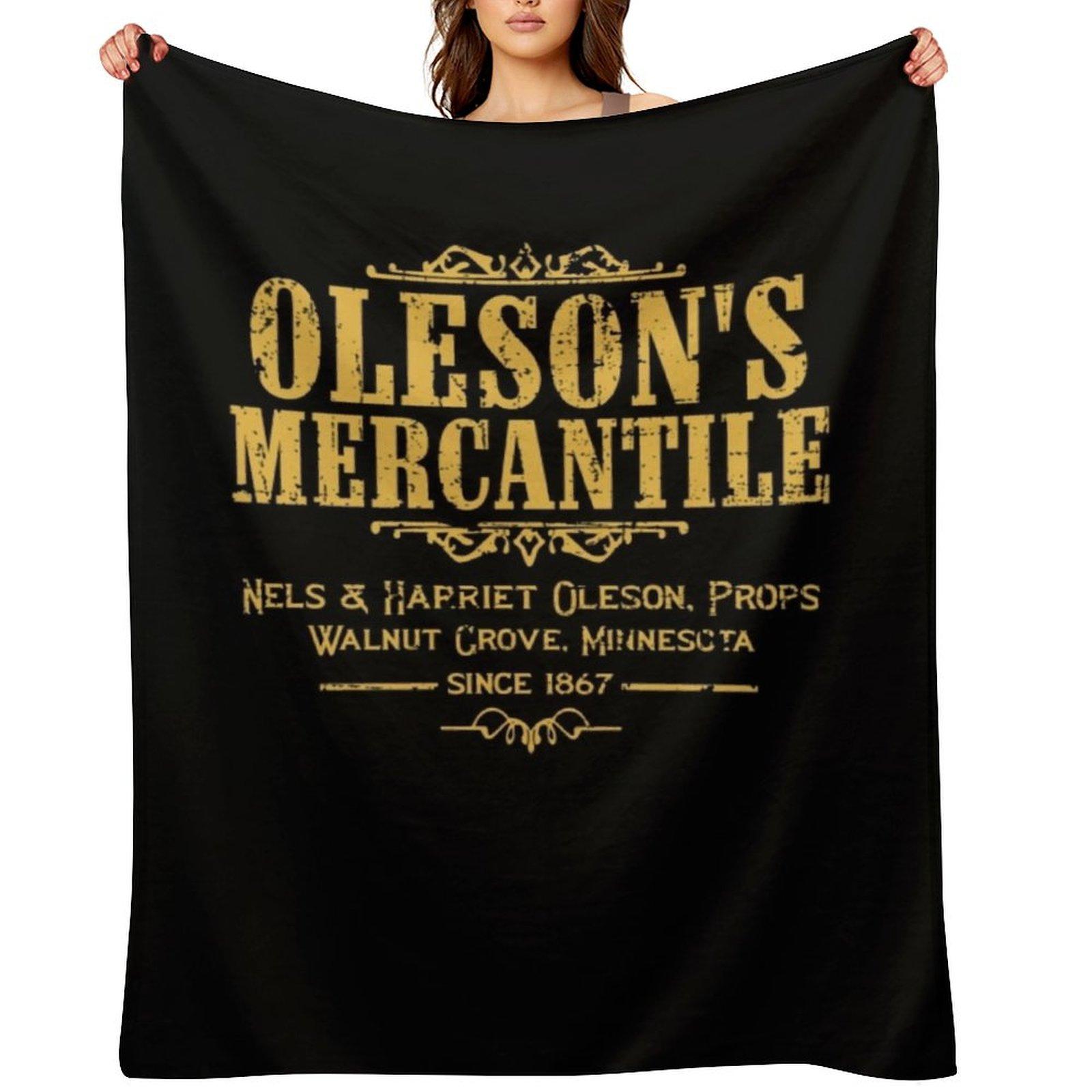 

Oleson s Mercantile - From Little House on the Prairie Throw Blanket funny gift valentine gift ideas Cute Giant Sofa Blankets 30x40in