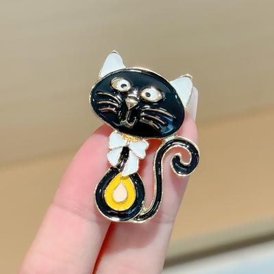 Spilla di nicchia femminile di alta qualità senso carino personalità gattino gocciolante corsage abito accessori