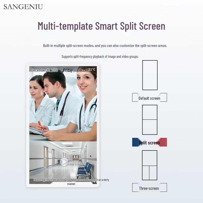 SANGENIU 27-inch Ultra-Slim Wall-Mounted Digital Signage Display CN plug (adapter included)