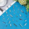 PH PandaHall 42pcs Crimp Fasteners 6 Sizes Ribbon Ends Platinum Leather Ribbon Crimps Brass Belt Buckle End Tip for Clothes DIY Leather Craft Belt
