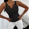 2026 Summer Sleeveless Casual Lace Women Tank Top Elegant Sweet Slim Fit Vest V Neck Y2k Hollow Out Camisole Tops for Women Clothing