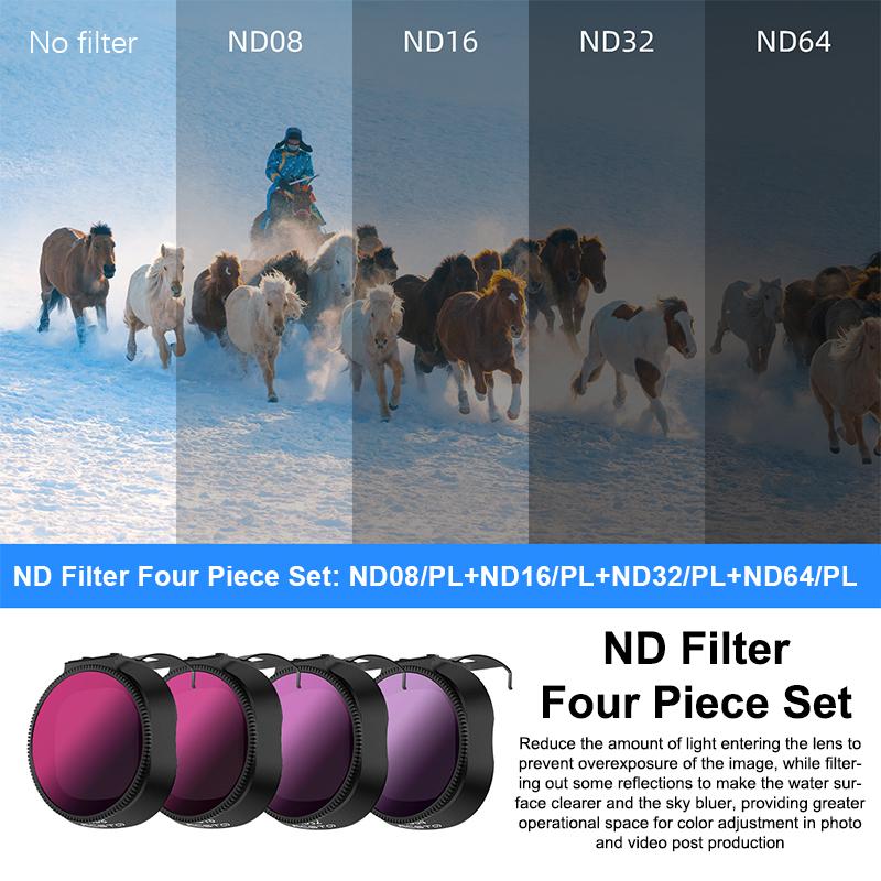 Kit de filtres pour objectif de drone pour Neo2 Filtre ND Kit Filtre ND8 ND16 ND32 Filtre CPL UV Filtre anti-reflets pour caméra Accessoires de drone