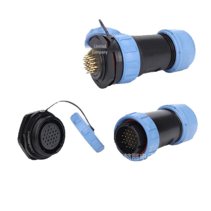 IP68 Waterproof Aviation Connector, SP29 Rear Nut, 2-26 Core Round Socket
