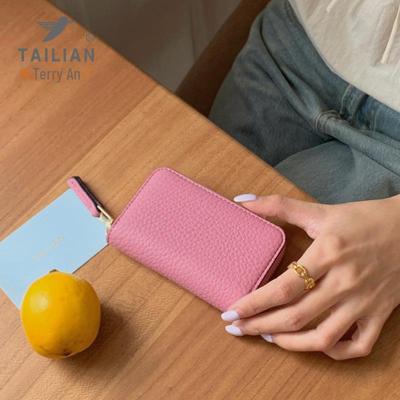 Tailian 2024 Women's Zipper Lychee-Pattern Card Holder