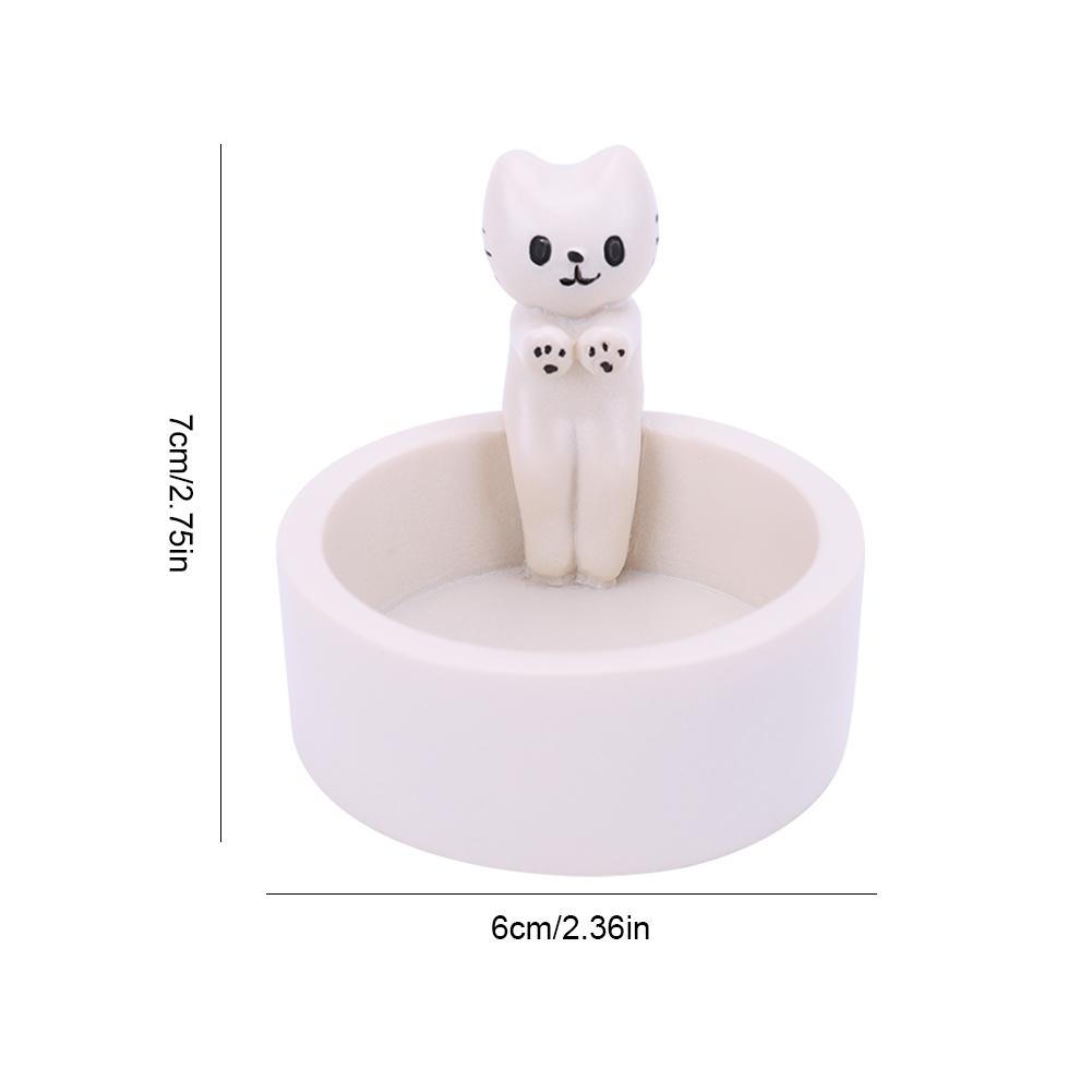 1/2PCS Cartoon Kitten Candle Holder Resin Cat Aromatherapy Candlestick Creative Kitten Warming Paws Decor Gifts for Cat Lover