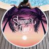 Tropic Plant Hawaii Coconut Tree Summer Beach Towel For Adult Kids Comfortable Soft Microfiber Round Shower Bath Towels