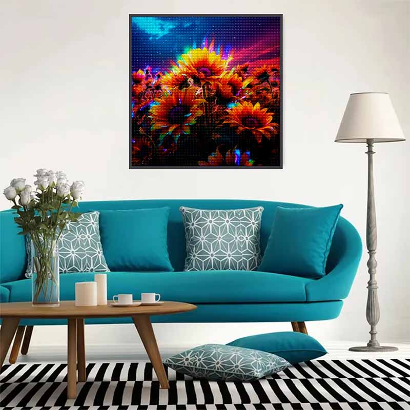 New Arrival 5D DIY Full Circle Diamond Painting "Sunflower" Embroidery Cross Stitch Home Decor Gift