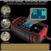 12V/24V 8A Intelligent Battery Charger, Battery Charger Maintainer and Automatic Repair Portable Function with LCD Display, for Car Motorcycle Truck, 