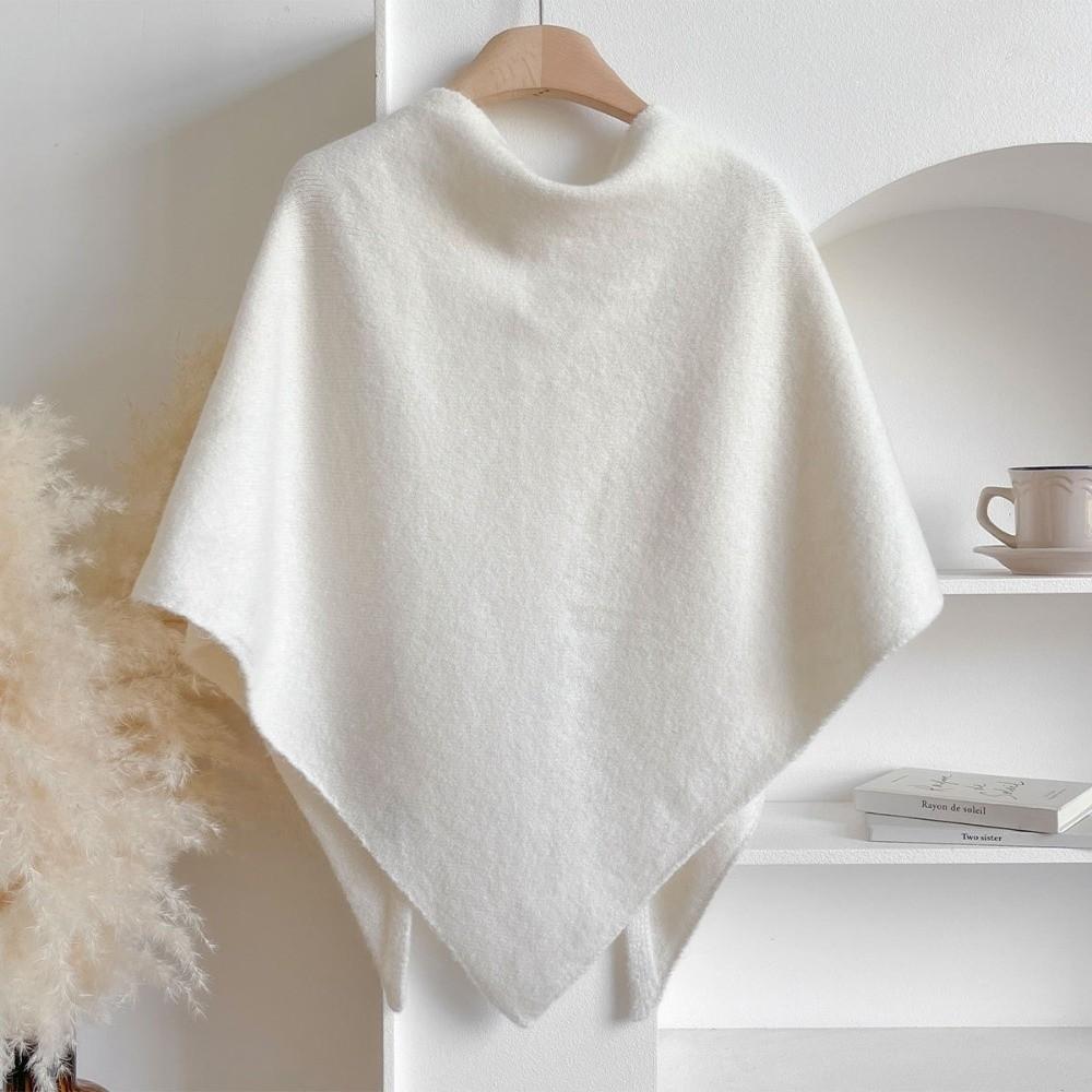 Soft Triangle Scarf Solid Color Sweater Shawl Cape Fashion Knitted Shawl
