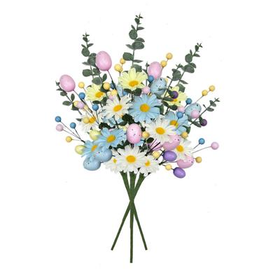 Tallos de Huevo de Pascua Ramas Florales Artificiales de Primavera Huevo de Espuma Simulada Rama para Relleno de Jarrón Casero Centro de Mesa