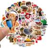 50PCS Cute Cat Stickers Vinyl Waterproof Funny Cats Decals for Water Bottle Laptop Skateboard Scrapbook Luggage Kids Toys