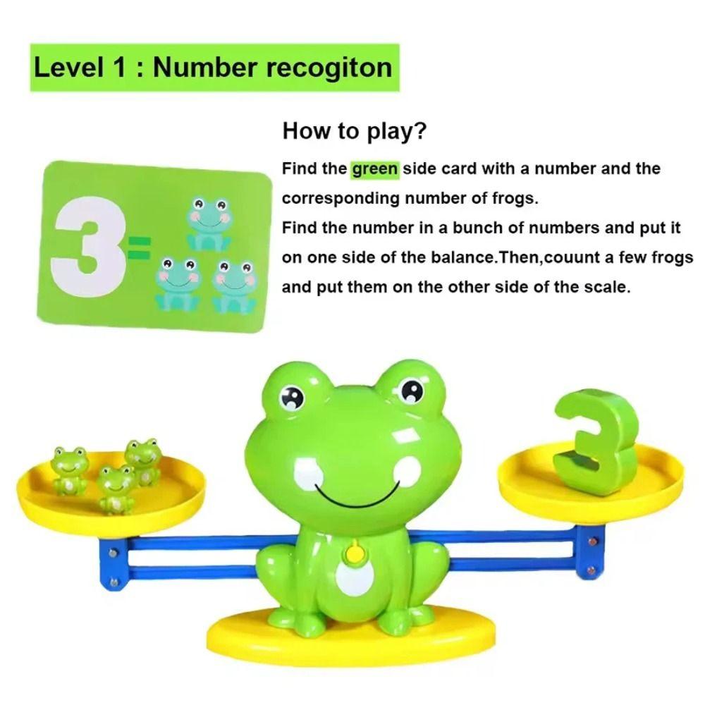 Logical Thinking Frog Math Balance Toy Addition Subtraction Early Education Toy Math Training