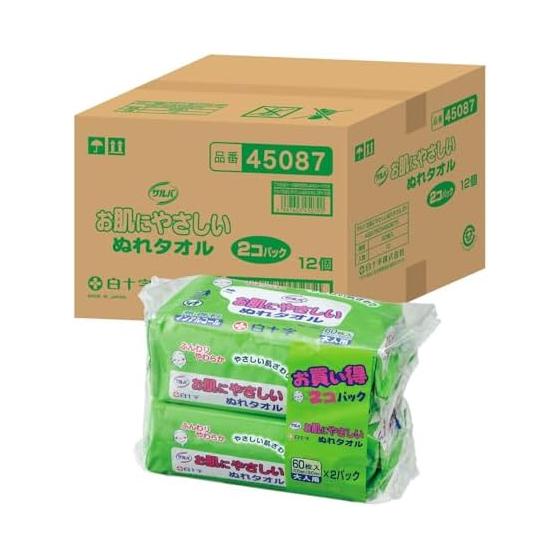 Salva Hakujuji Skin-friendly Wet Towel (200mm x 300mm) 60 pieces x 24 pack