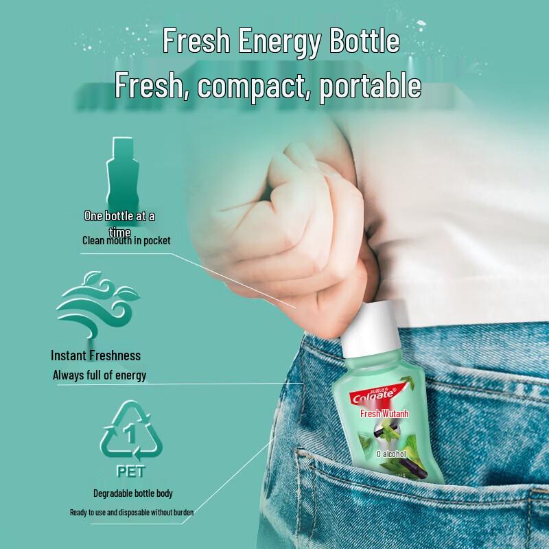 Colgate Fresh Bamboo Charcoal Mouthwash (10-Pack)