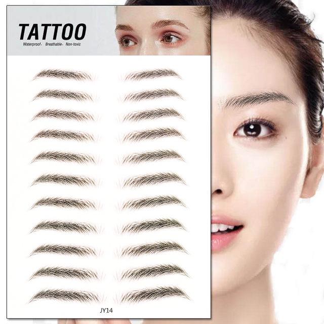3D Semi-Permanent Waterproof Eyebrow Tattoo Stickers for Men and Women – Easy-to-Apply, Realistic, Long-Lasting