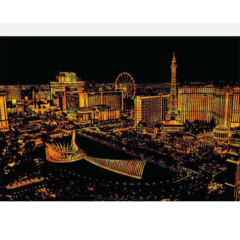 Magic Scratch Art Scratch Night View Painting Paper Board Premium Quality Educational Play Toys For All Ages