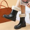 Fashion Women's Rain Shoes Comfortable and Non-slip Women's Rain Boots Lightweight Medium Tube Women's Rubber Shoes Flat Water Shoes