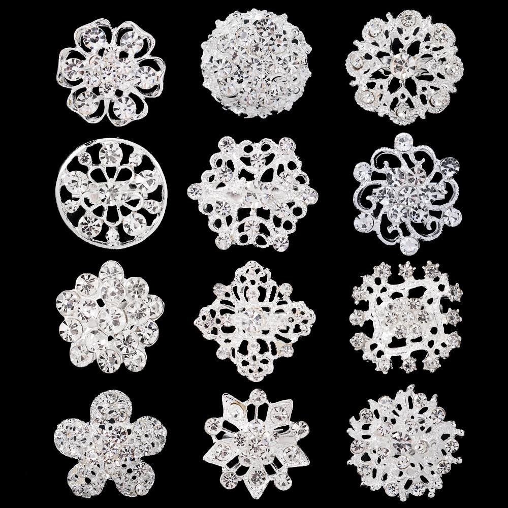 Geometric Alloy Ladies Brooch With Rhinestone Detailing For Fashion Accessories AB165A