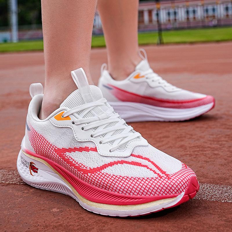 New running shoes men's flying electric carbon plate red rabbit 7 breathable couple older children's racing running female teenagers moving marathon s