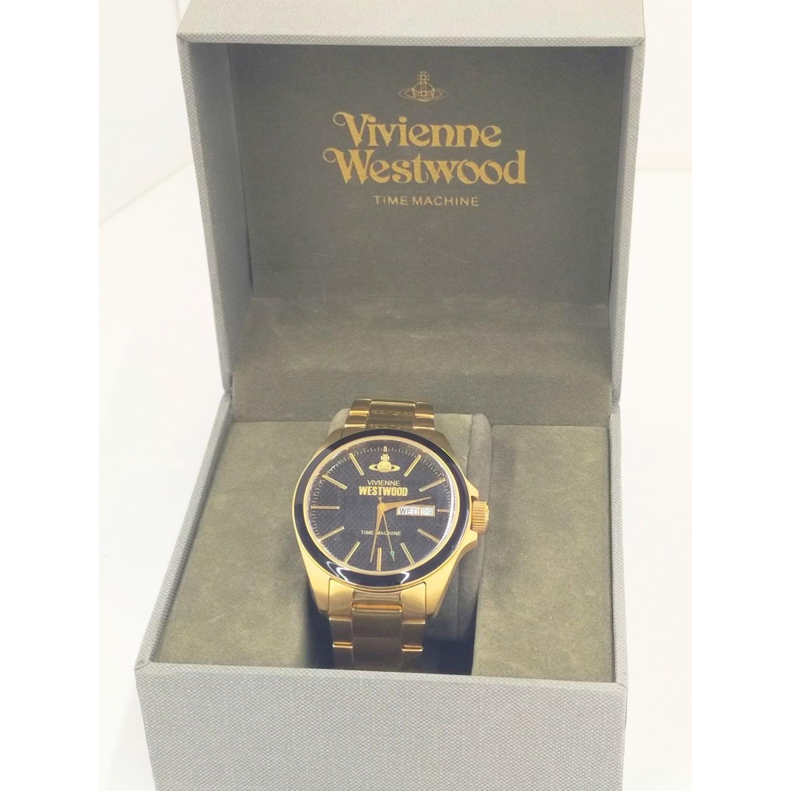 Used Vivienne Westwood/Vivienne Westwood VV063GD Men s Watch Gold Color Black Dial Working Item BOX Included