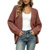 Women's Long Sleeve Knit Cardigan Sweater with Open Front Design for Casual Daily Wear