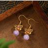 Aieryuan Butterfly Stud Earrings - Women's Retro Chinese Style, Versatile Niche Light Luxury Accessories.