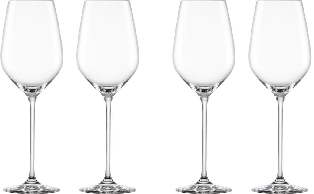 Zwiesel Fortissimo Wine Glasses, Break-Resistant, for Red and White Wines, Machine-Made, 4 Glasses, L123684