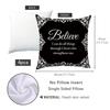 1/4pcs Believe Faith Joy Love Christian Themed Pillowcases Sofa cushion cover home bedroom room decoration