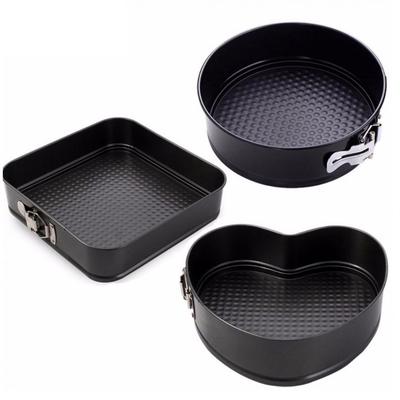 Non-stick Removable Bottom Round Heart Square Shape Cake Mold Bakeware Set