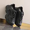 Women New Fashion Platform Sport Shoes Women  New Summer Black Casual Chunky Sneakers Women Mesh Leather Platform Shoes