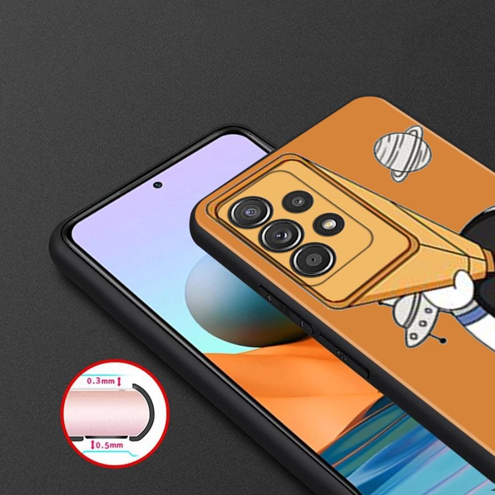 Niedlichen Cartoon Astronaut Hand Fall Für Samsung Galaxy A51 A71 A01 A11 A21 A21s A31 A41 A72 A52 A42 A32 A22 a12 A02 A02s F42 Shell