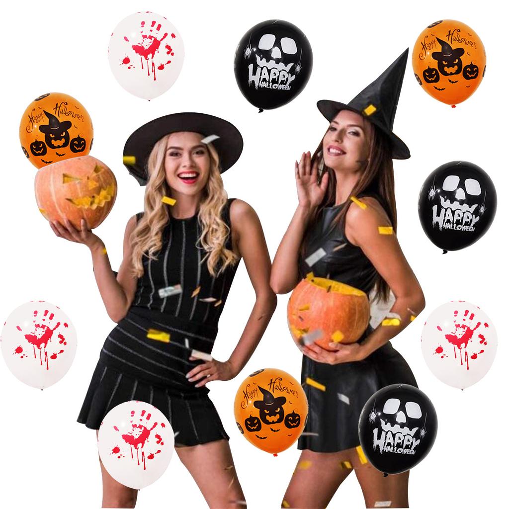 Halloween Balloon Set Holiday Celebration Party Decoration Set Ghost Spiral Pendant Halloween Balloon