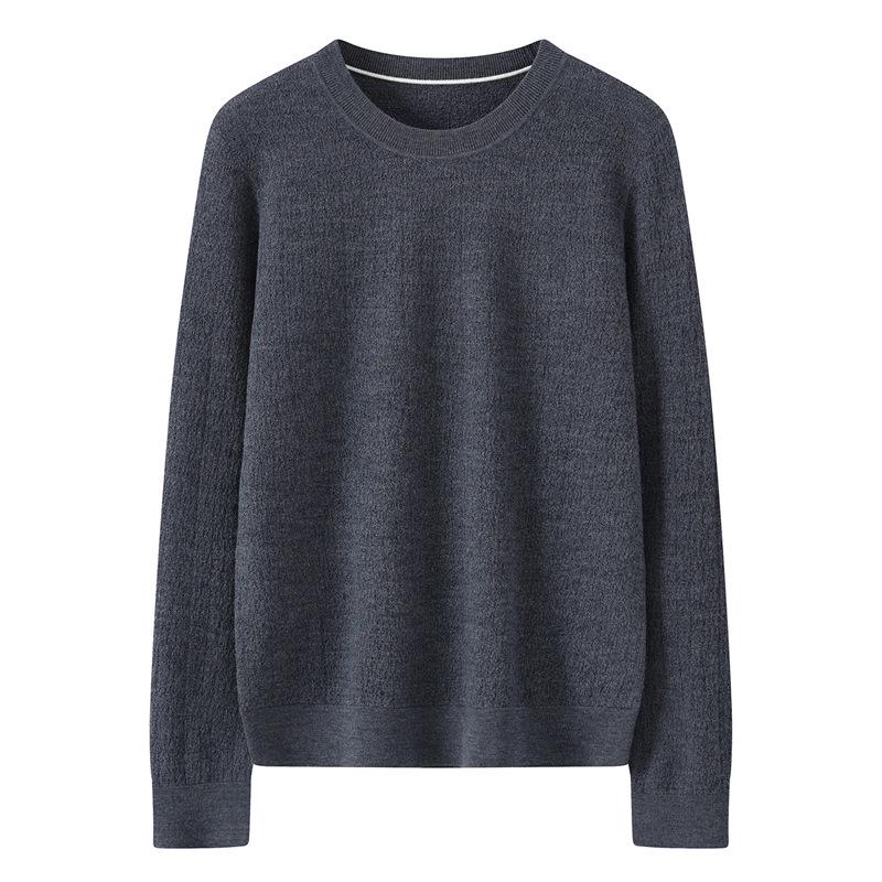 2026 Spring/Summer Loose Round Neck Long Sleeve Thick Wool Knit Sweater