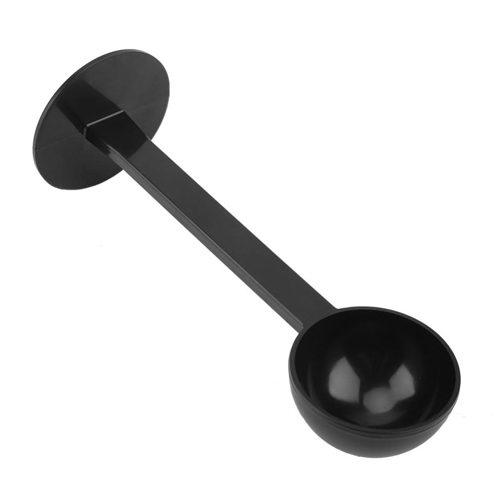 Integrated Tamper Coffee Bean Spoon Black Color Espresso Scoop Tool For Tea Brewing