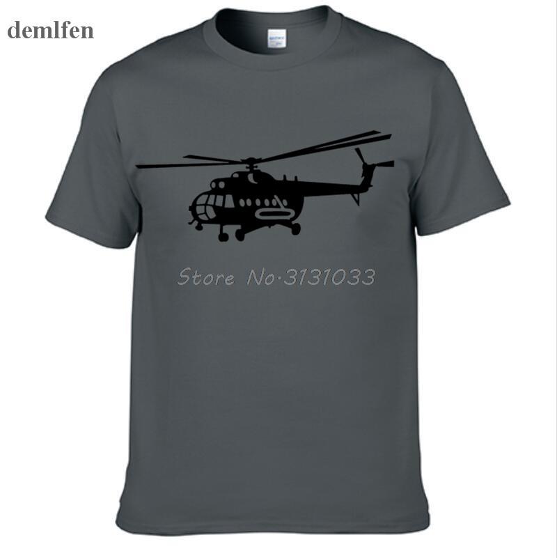 Summer Style Brand New Male T Shirts Novelty MI-8 Helicopter USSR Victory Day Print T-shirt Short Sleeve Cotton Tee Shirts