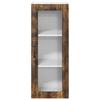 Wall Mounted Glass Cabinet LUCCA Smoked Oak 40 X 31 X 100 Cm