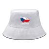 Bucket Hat With Czech Map Flag Print , Patriotic Fisherman Hat Lightweight Hip Hop Wide Brim Fishing Hat