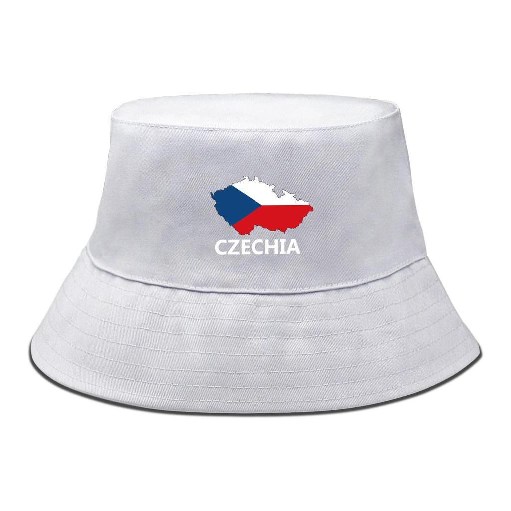Bucket Hat With Czech Map Flag Print , Patriotic Fisherman Hat Lightweight Hip Hop Wide Brim Fishing Hat